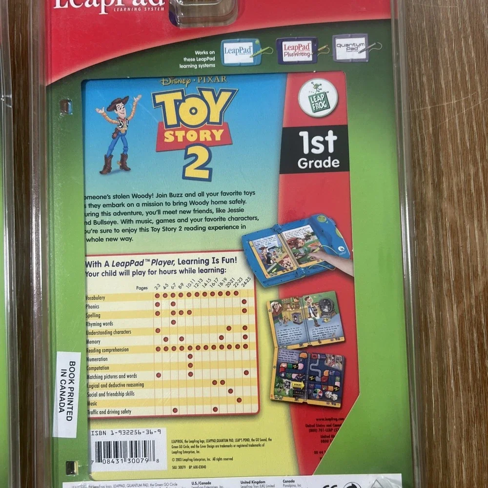 LeapFrog 4 LeapPad Interactive Books & Cartridge Alphabet, Pooh, Toy Story, Nemo